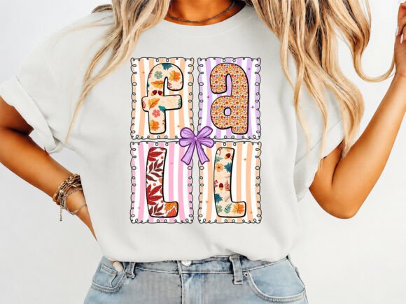 Brushstroke Fall Coquette T-Shirt Graphics