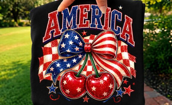 Coquette America Checker Chery T-shirt Graphics