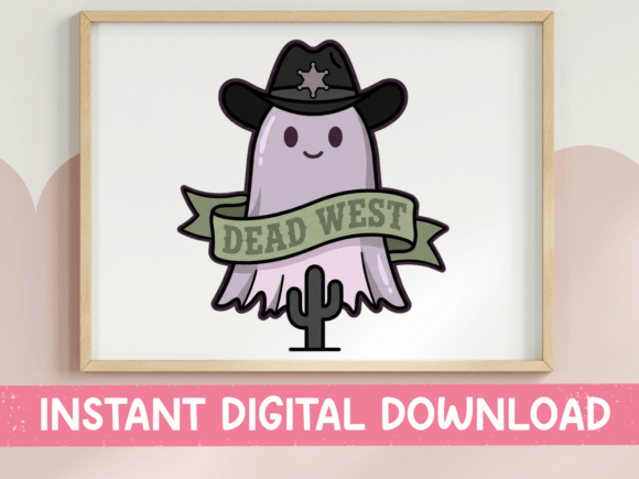 Dead West Cowboy Ghost with Cactus