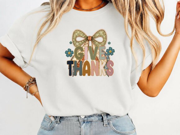 Give ThanksThankful Coquette T-Shirt Graphics