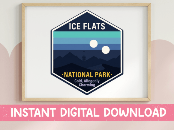 Ice Flats National Park Travel Badge Graphics
