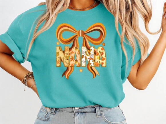 Nana Fall Coquette Brushstroke T-Shirt Graphics