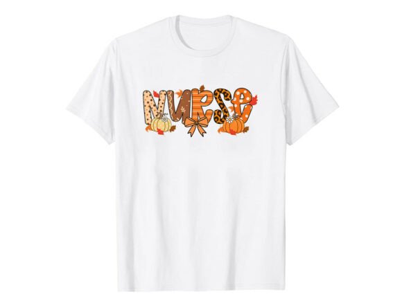 Nurse Pumpkin Retro Fall T-Shirt Graphics