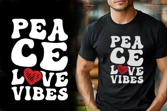 Peace Love Vibes T-Shirt Design Graphics