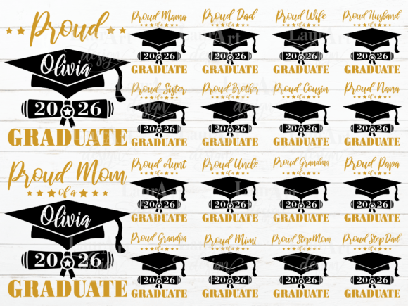Proud Mom of a 2026 Graduate Proud Grad Graphics