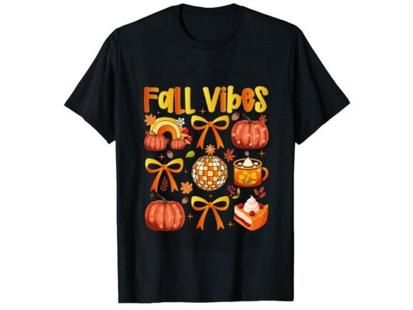 Retro Autumn Fall Vibes T-Shirt Graphics