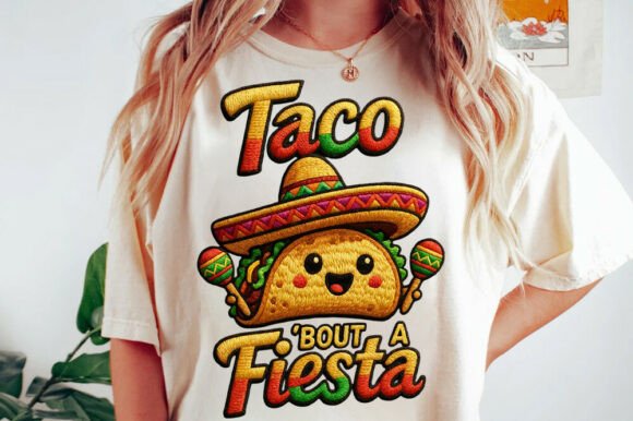 Taco Bout a Fiesta Fox Yearn Design Graphics