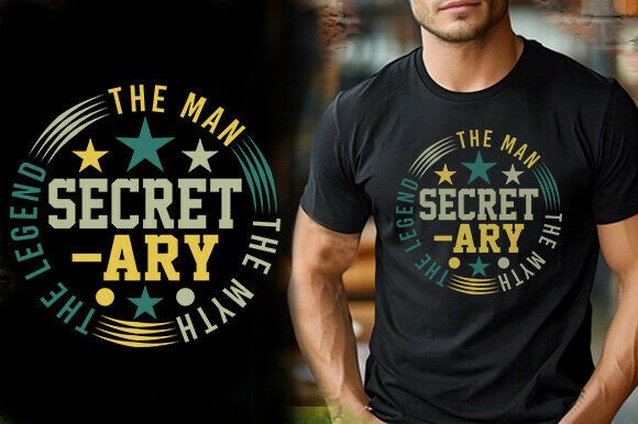 The MAN the MYTH SCRETARY the LEGEND TSH: Graphics and T-Shirt Designs