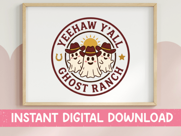 Yeehaw Yall Ghost Ranch Western Print
